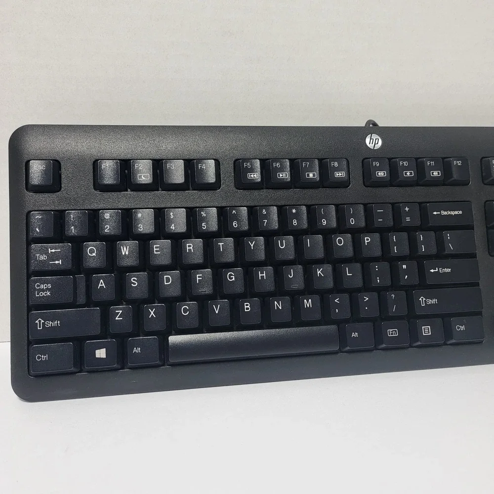 HP‎ KU 1156 Wired USB Keyboard Black Full Size Standard Layout 